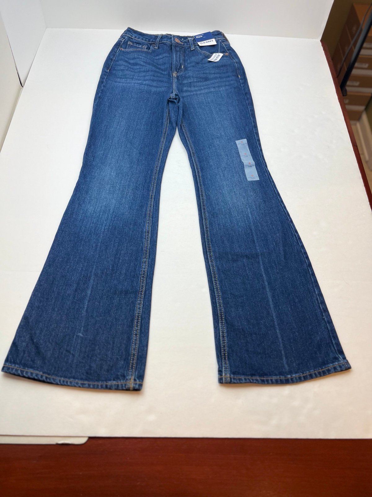Old Navy Higher High Rise Flare Womens Size 0 / 24 Waist Blue Denim Jean NEW