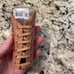 Vintage shot glass with a leather holder