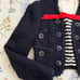 Paul Smith Blue Navy Tweed Jacket/ Blazer with Red Bow