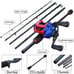 Casting Fishing Rod And Reel Combo Portable 5 Sections Carbon Fishing Rod