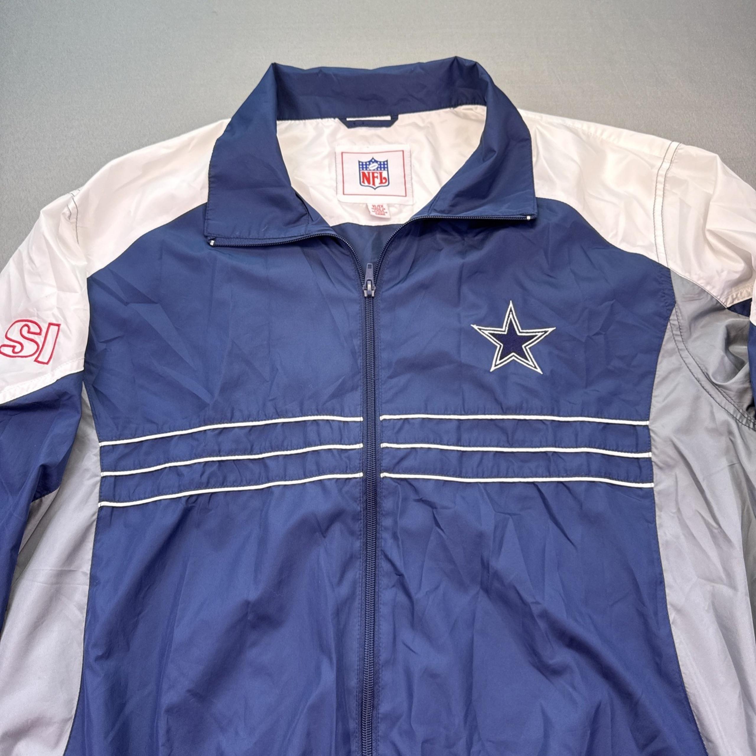 Vintage G-III Dallas Cowboys Mens XL Windbreaker NFL Team Zip Up SI Jacket