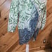 ANTHROPOLOGIE Moth Sugar Pine Sweater Coat XS Wool Green Paisley Art to Wear