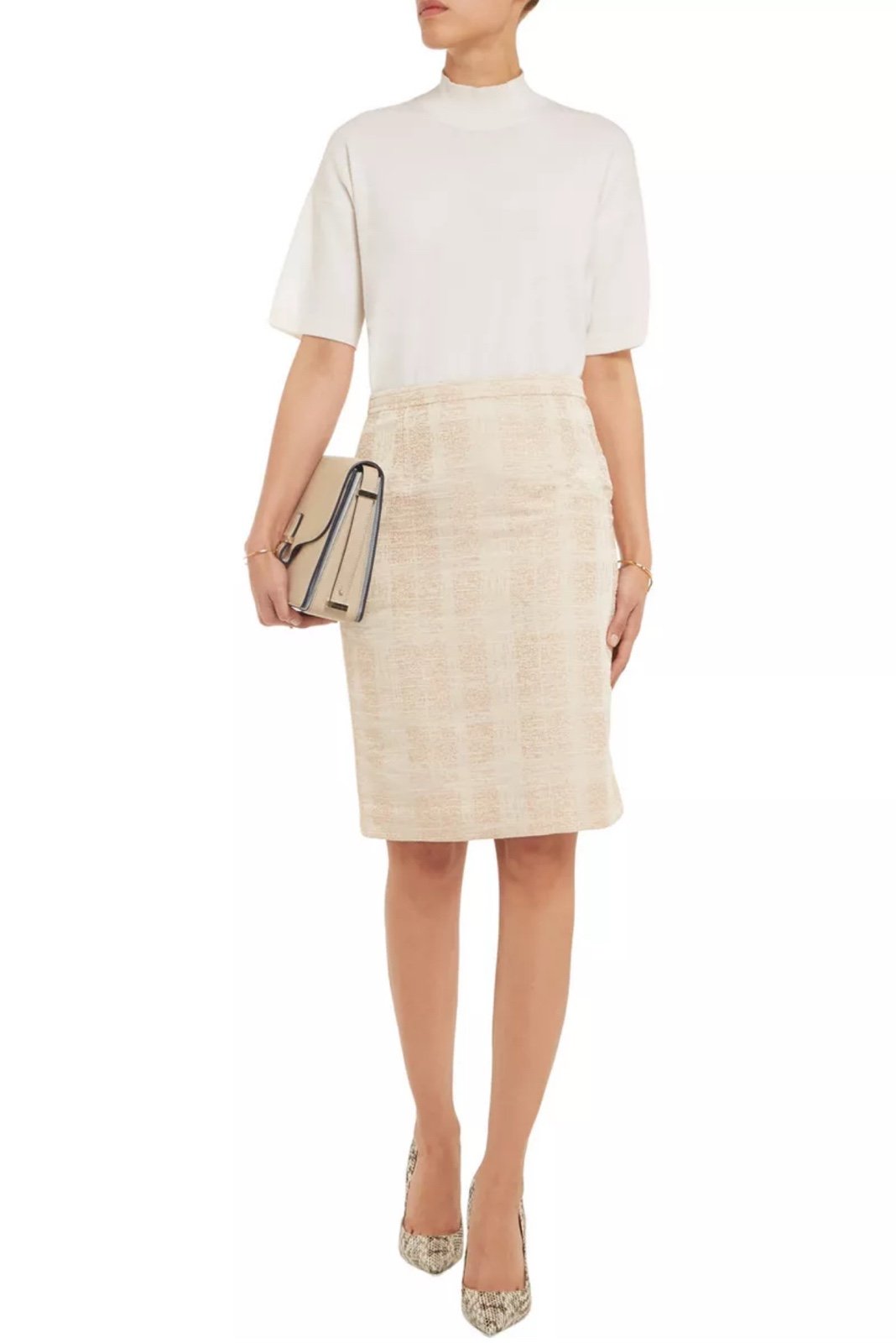 NWT Tory Burch Pencil Jacquard Devora Skirt Size 0 MSRP 295
