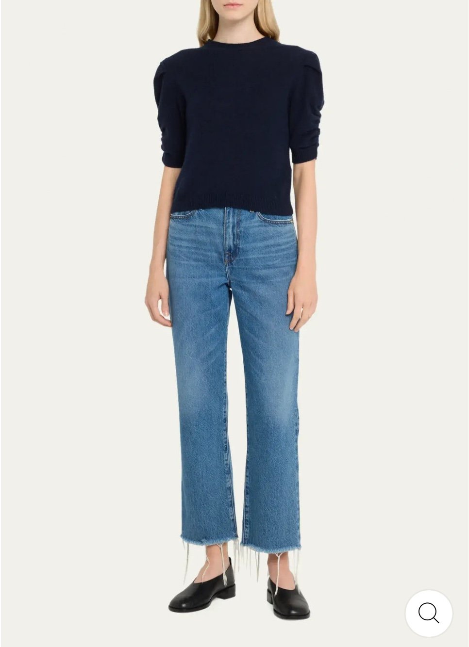 Ultra high rise cropped jeans