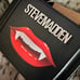 NWT Steve Madden Bevelyn Black Satchel Halloween Vampire Lips Bag Purse