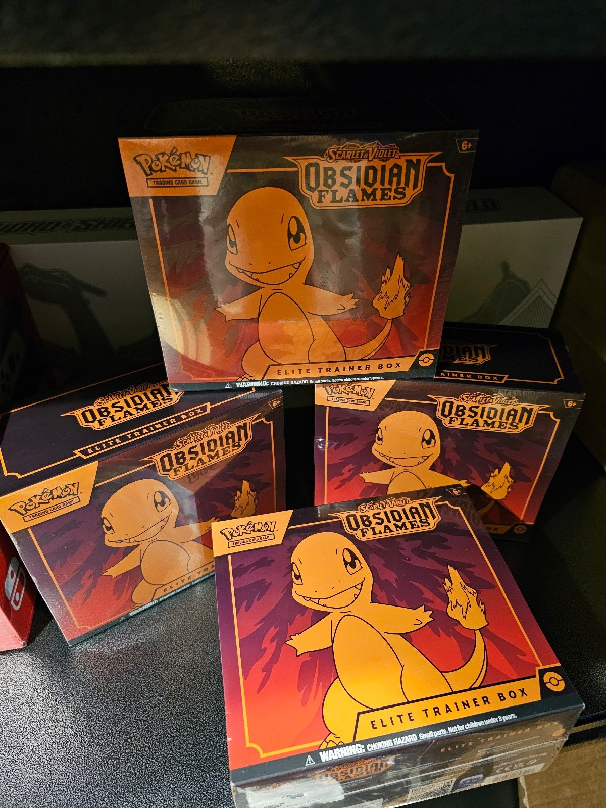 4x pokemon tcg obsidian flames ETB