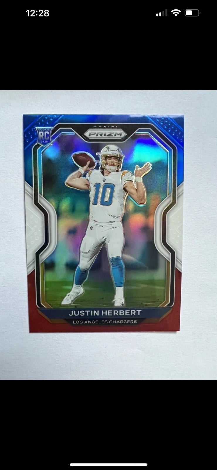 Justin Herbert prizm red white and blue rc