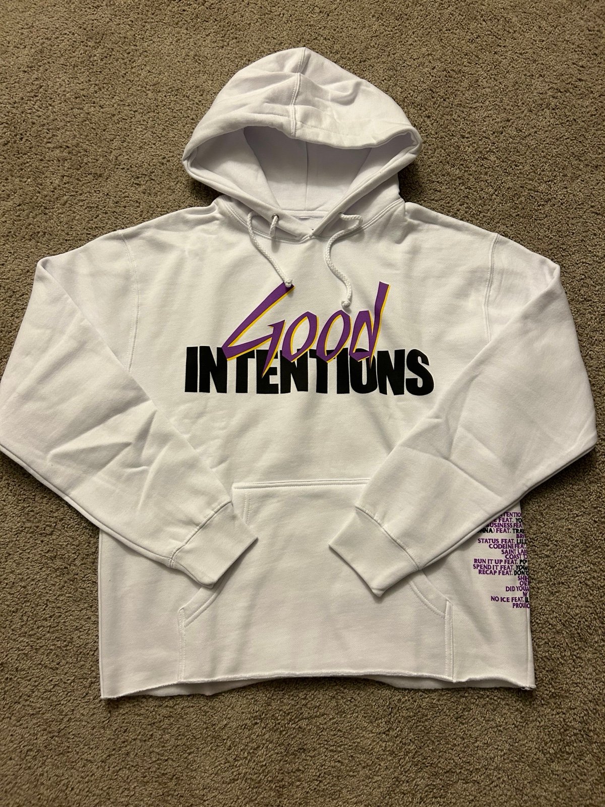 NAV X Vlone ‘Doves’ Hoodie White Size Medium