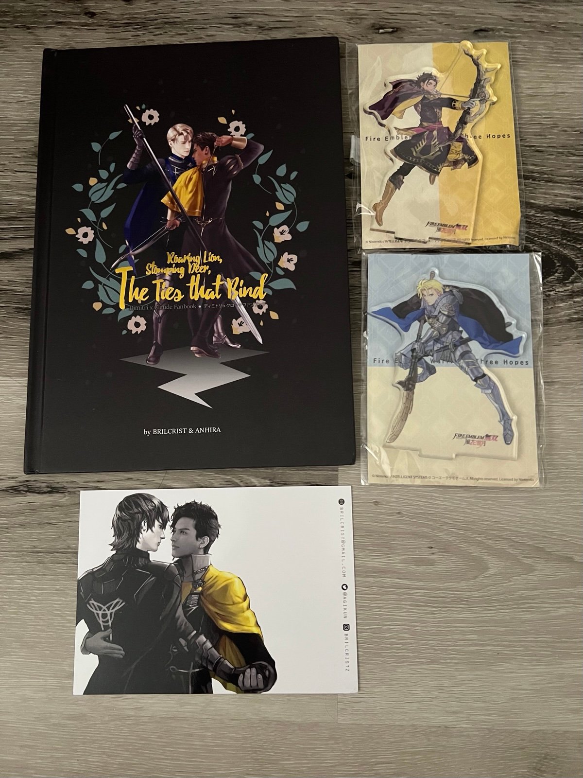 Fire emblem three houses three hopes acrylic stand Dimitri Claude fanbook fe3h