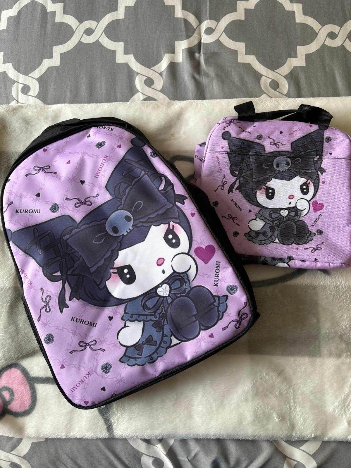 kuromi lunch bag & backpack bundle