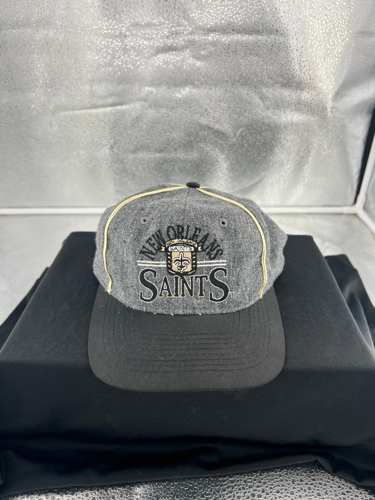 Vintage New Orleans Saints The Game Hat Gray Wool Blend Snapback Cap