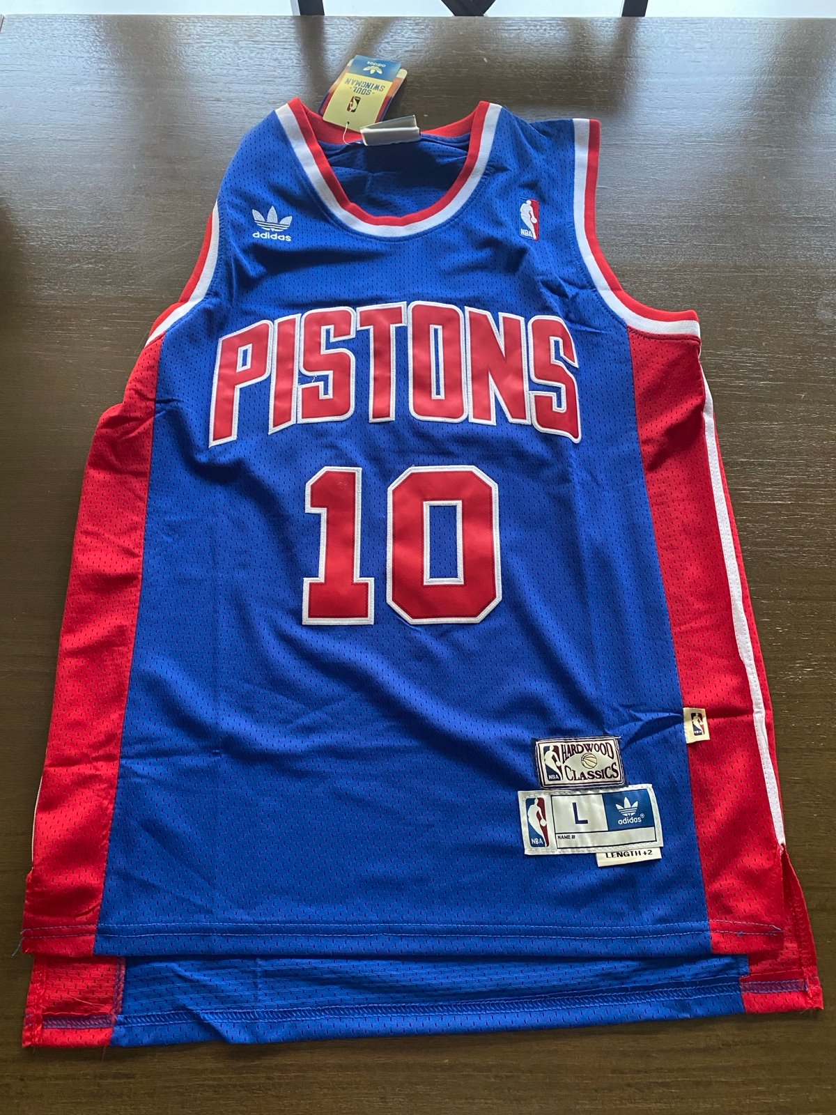 Dennis Rodman Large NBA Basketball Detroit Pistons New NWT Fast Shipping Classic