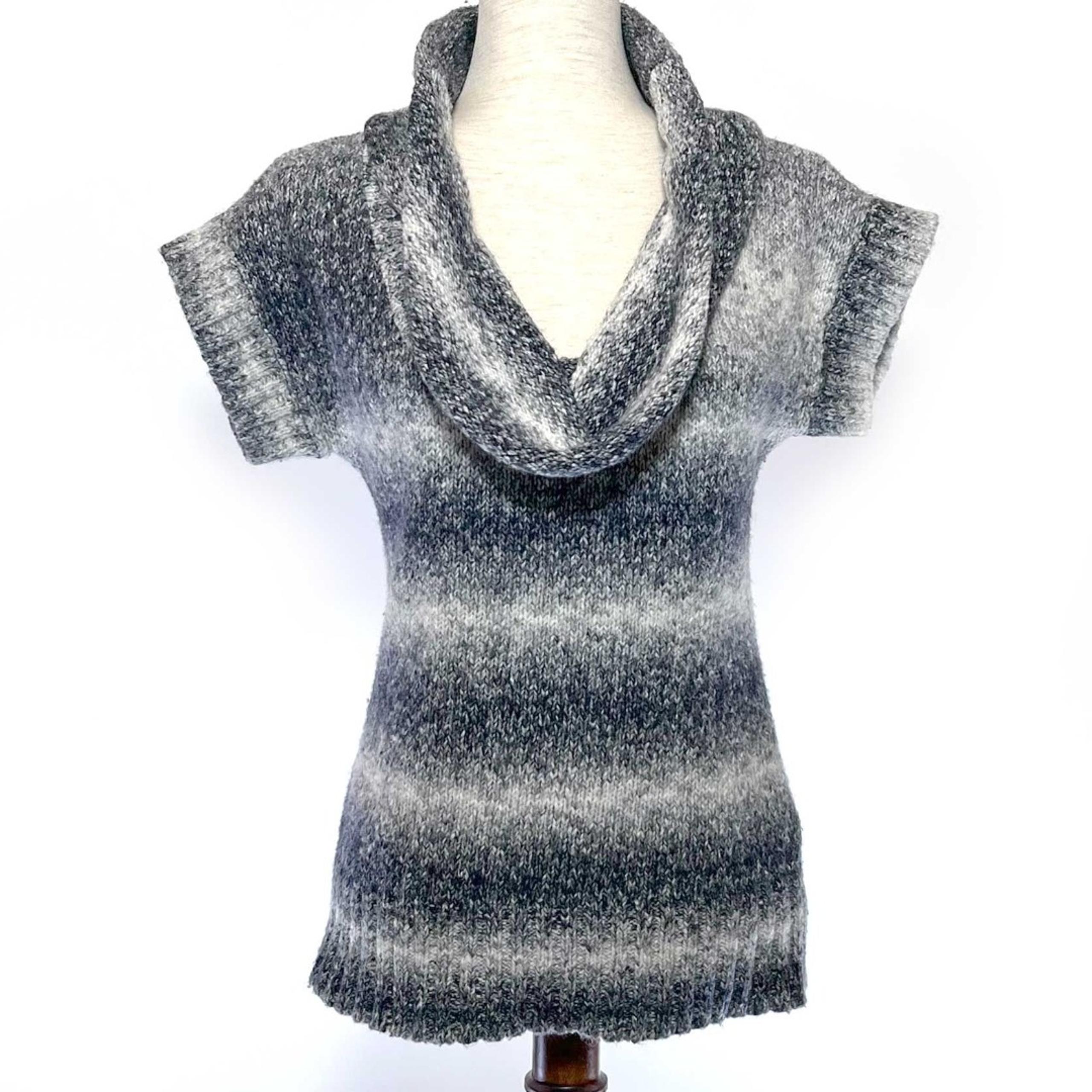 Maurices Gray Cowl Neck Sweater MED Short Sleeve Women's