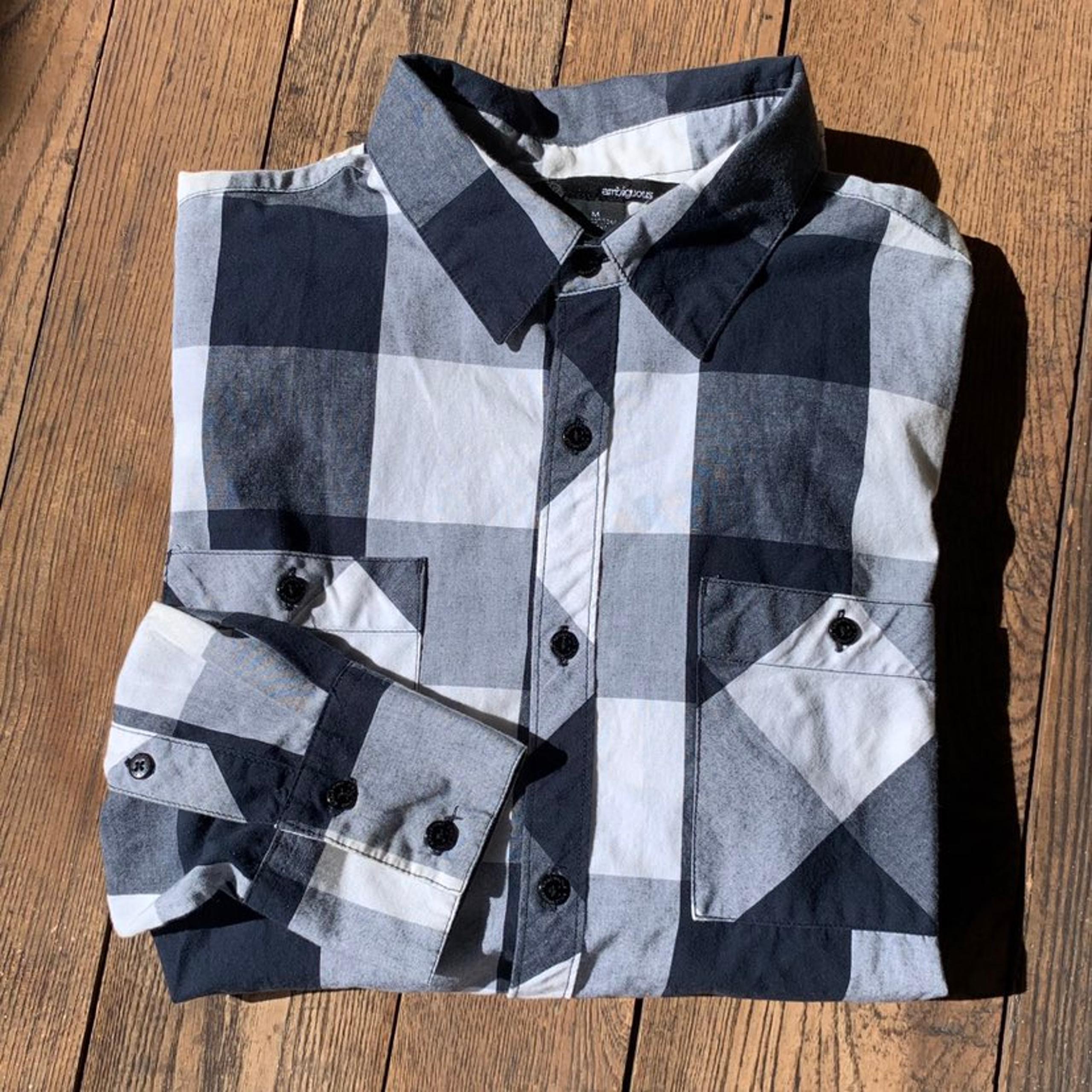 Ambiguous buffalo plaid casual button front