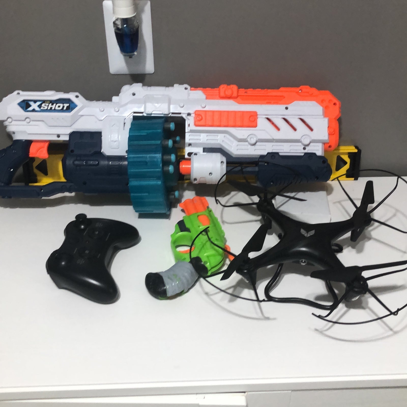 Mega nerf gun fire drown one shot pistol