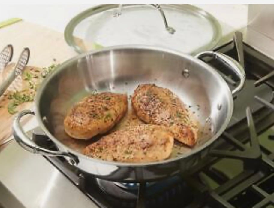 Princess House HERITAGE® TRI-PLY Stainless Steel 12 Sear Pan (5757) New!