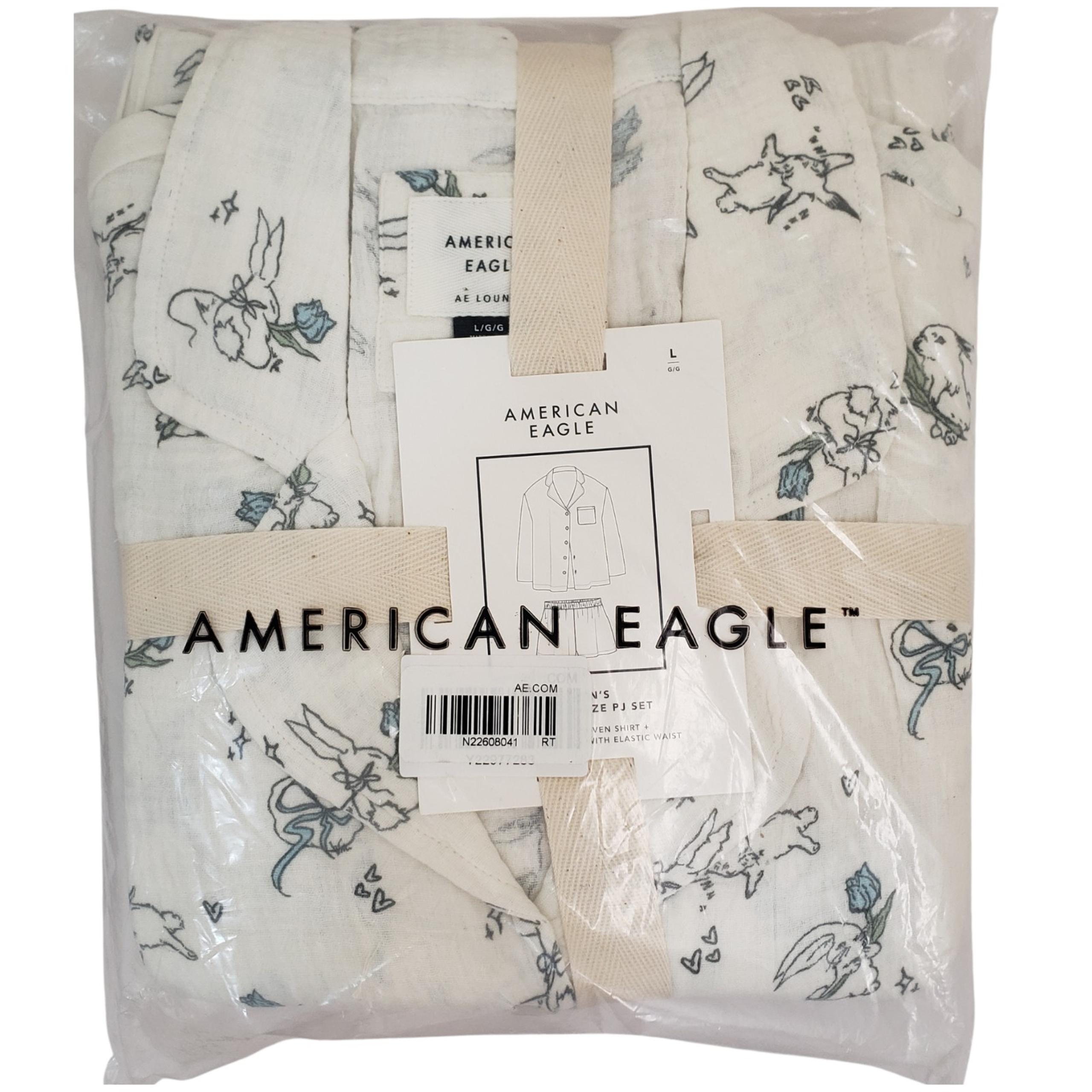 AMERICAN EAGLE Women's Cotton Gauze Pajama Set