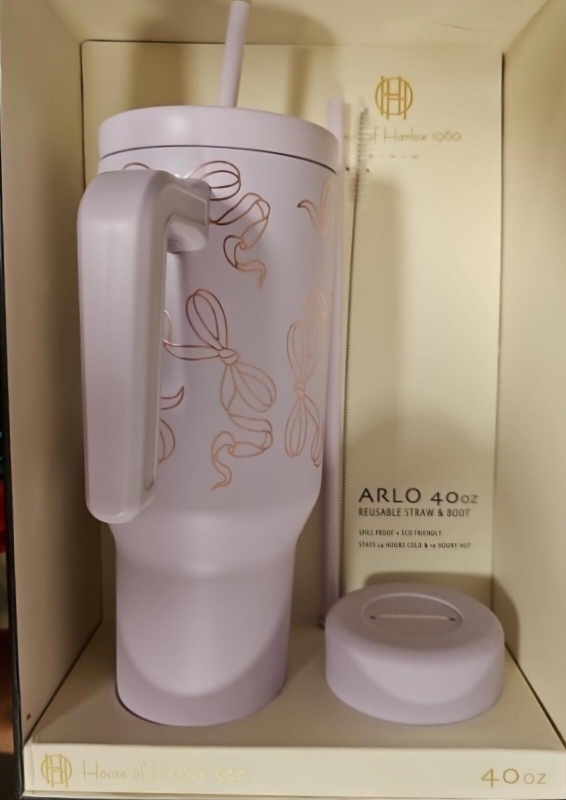 House of Harlow 40oz Coquette ARLO Pink Bow Cup Stanley Dupe NEW