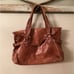 ABACO PARIS BROWN LEATHER DOUBLE HANDLE VINTAGE SATCHEL