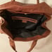 ABACO PARIS BROWN LEATHER DOUBLE HANDLE VINTAGE SATCHEL