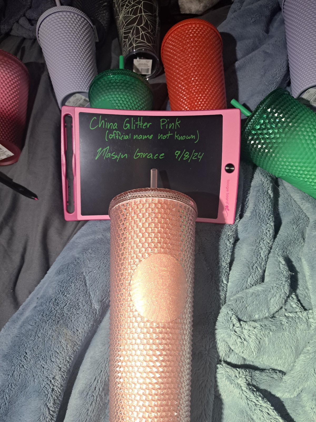 Starbucks China pink bling studded tumbler
