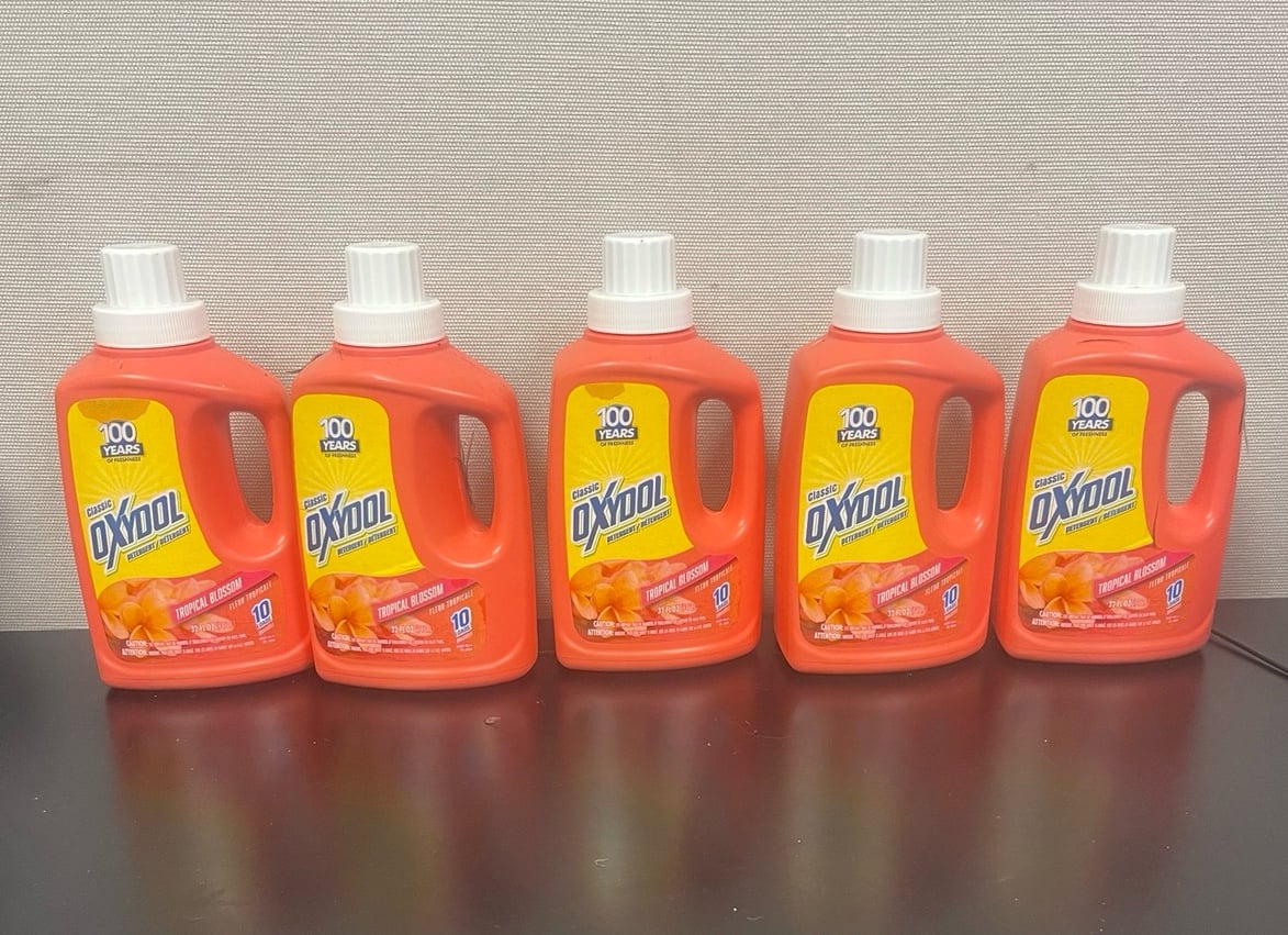 Lot of 5–Oxydol Classic Detergent, 32oz, Tropical Blossom Scent -