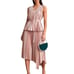 SATIN CAMISOLE & ASYMMETRICAL SKIRT PINK | MOFT | Large | NWT #0064