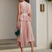 SATIN CAMISOLE & ASYMMETRICAL SKIRT PINK | MOFT | Large | NWT #0064