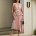 SATIN CAMISOLE & ASYMMETRICAL SKIRT PINK | MOFT | Large | NWT #0064