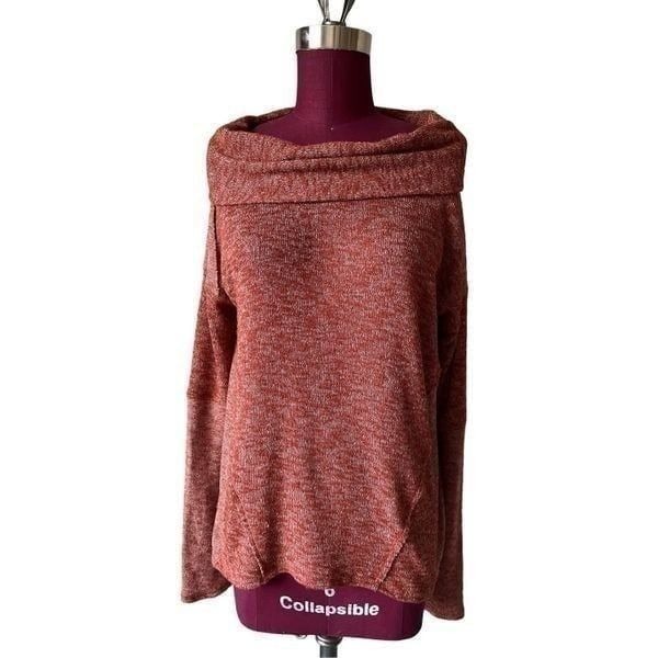 Free People Beatnik Hacci Knit Cowlneck Sweater size L