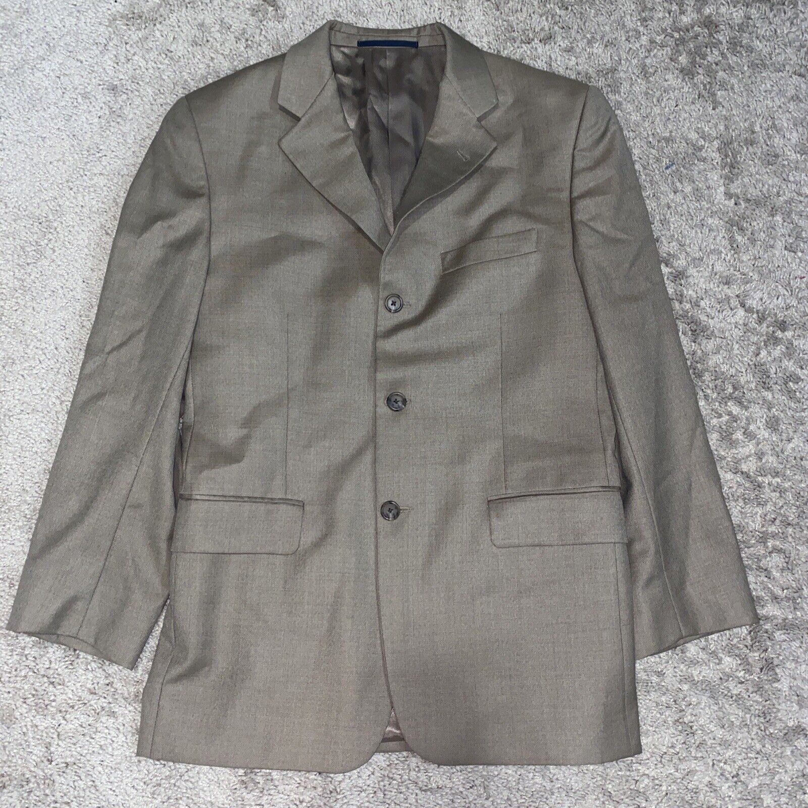 BURBERRY Brown % Wool Blazer Sport Coat Jacket 38S Double Vented 3 Button