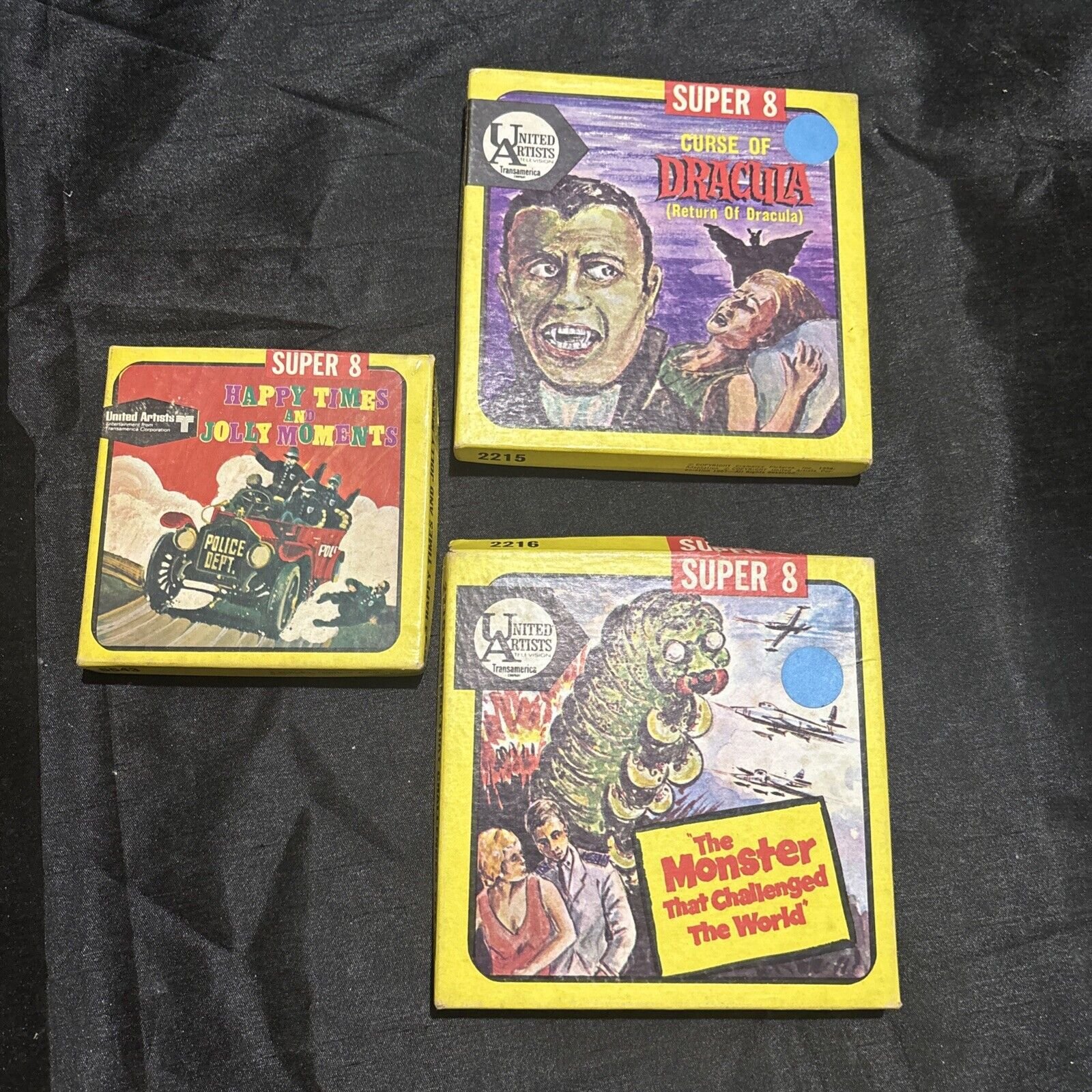 RARE 3 Super 8 films VTG 1967 UA Curse of Dracula Plus 2 More LOT