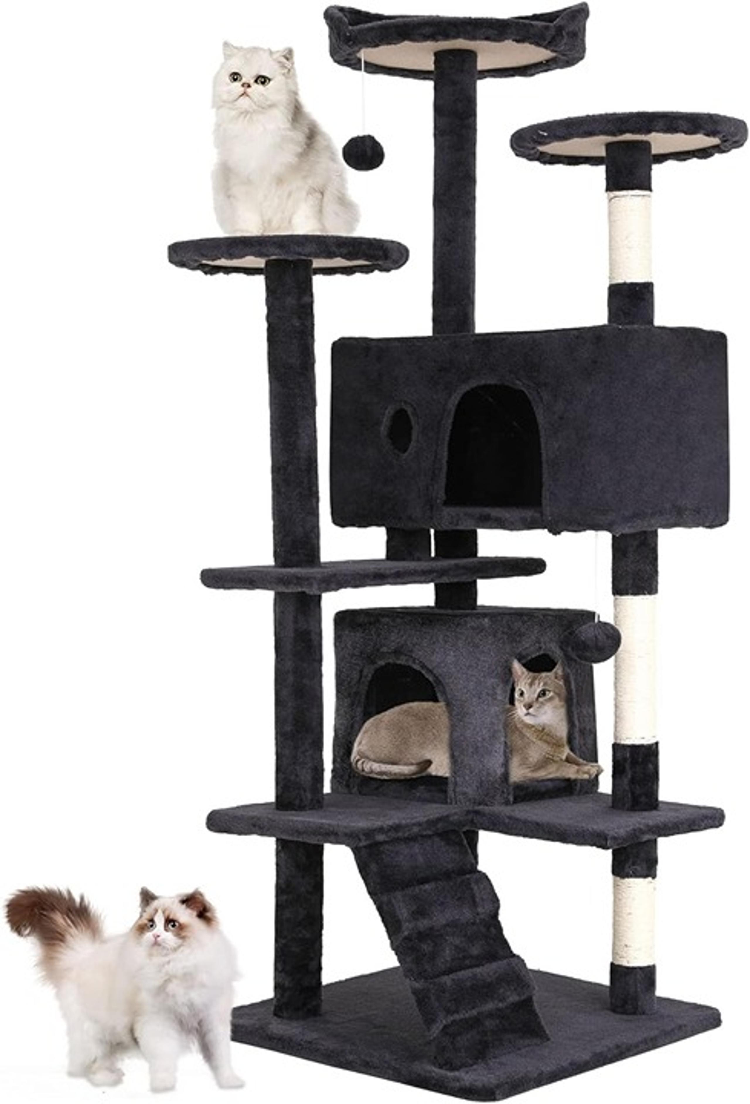 54in Cat Tree Tower for Indoor Cats Multi-Level