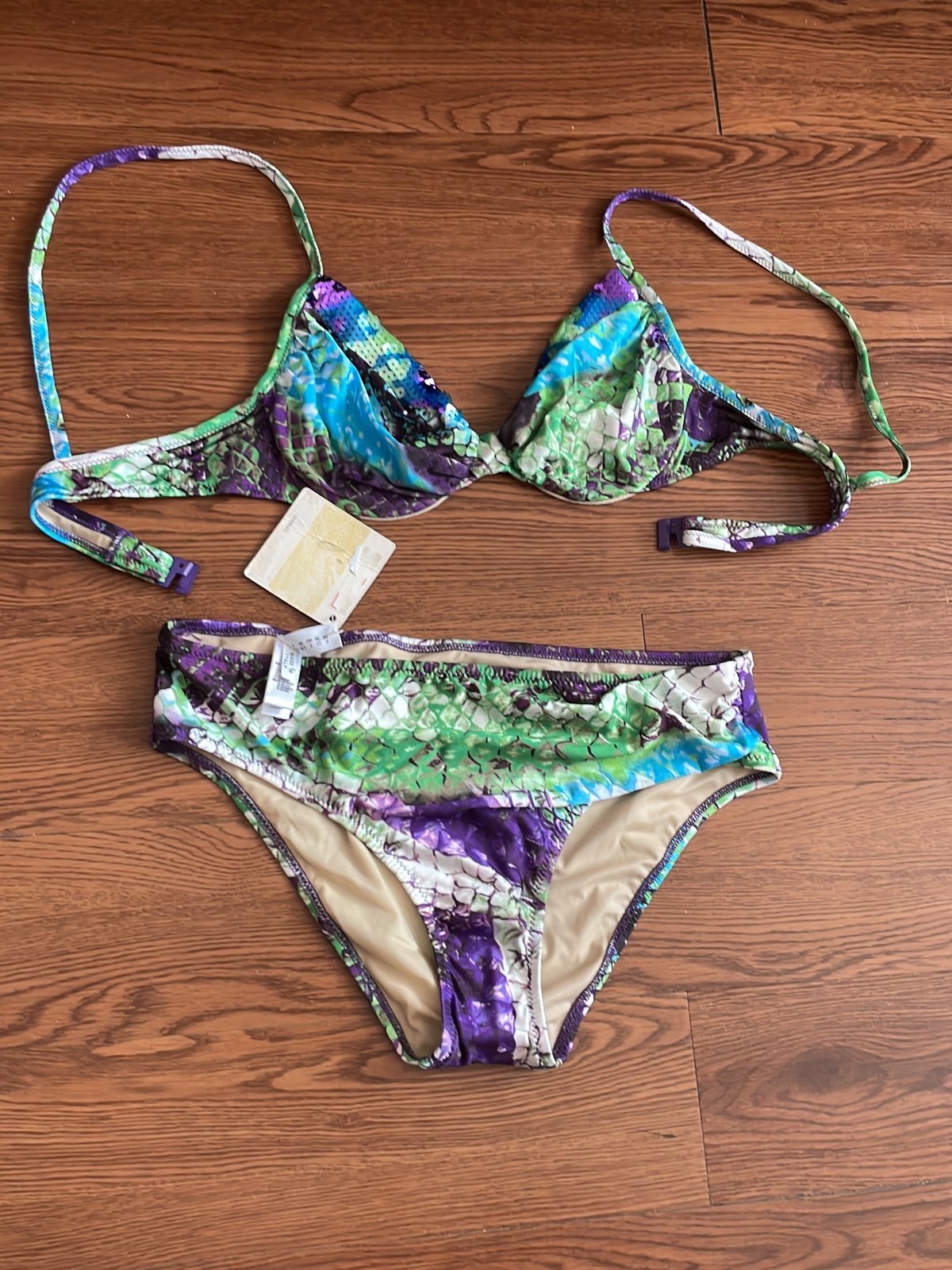 NWT La Perla Bikini Snake Skin Set