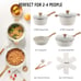 Nonstick Ceramic Cookware Set 13-Piece, Healthy Pots and Pans Set