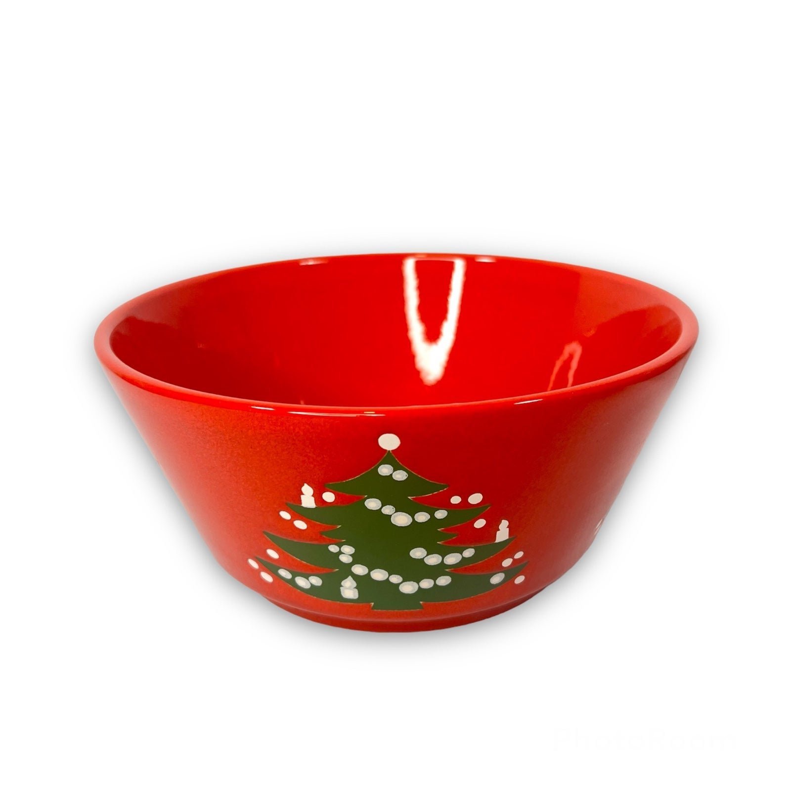 Waechtersbach Western Germany Red Christmas Tree 9 Serving Bowl.