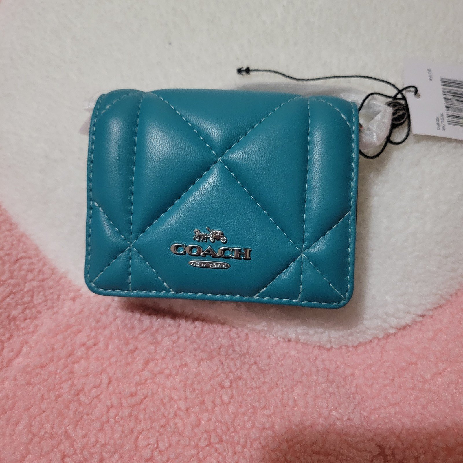 Coach Mini Wallet On A Chain With Puffy Diamond Quilting