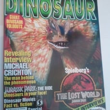 Dinosaur Magazine # 1 NM Jurassic Park Lost World The Ride Dino pin-ups!