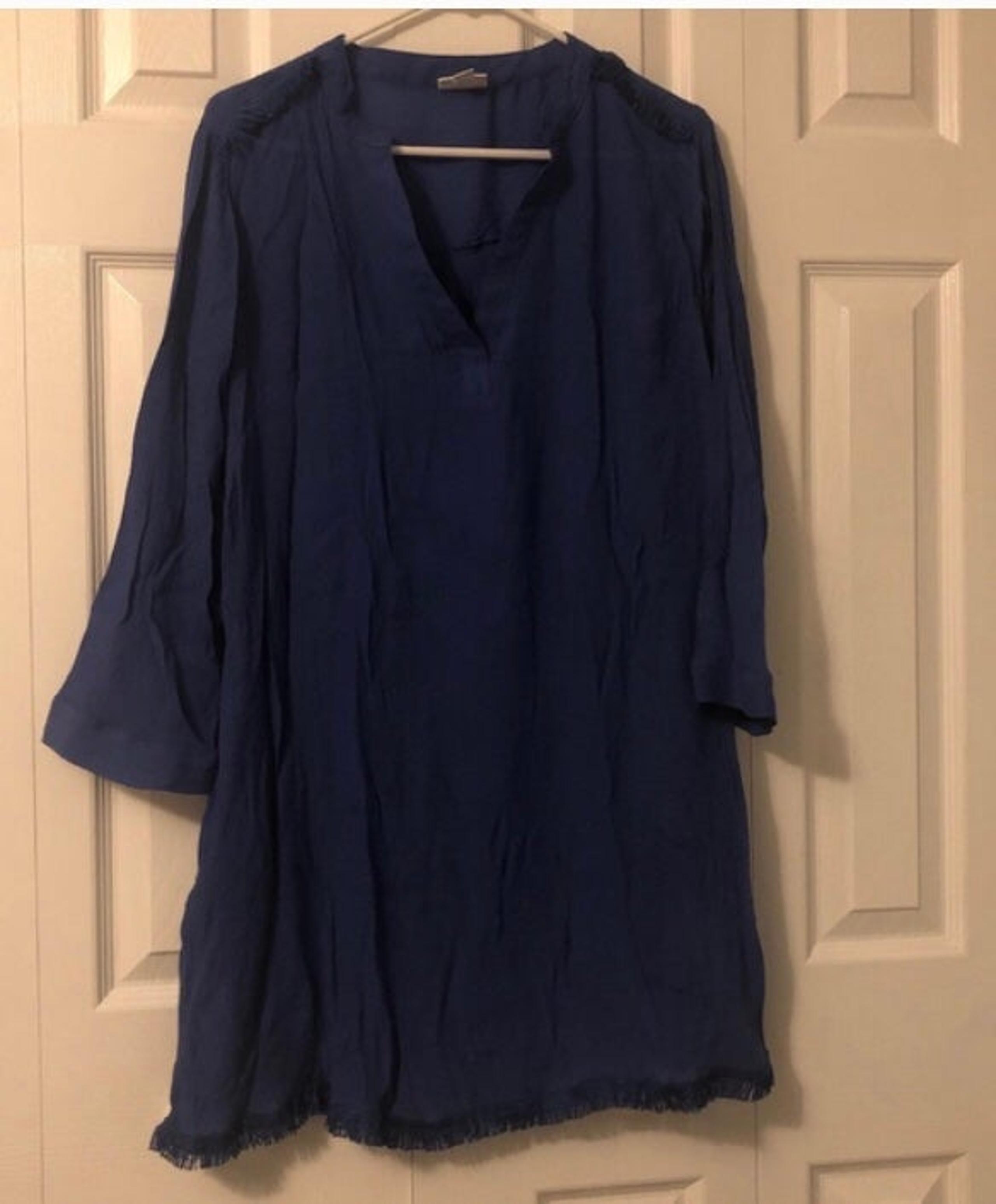 NWOT LulaRoe Costal Beach Swimsuit Coverup Blue Women’s Size Large