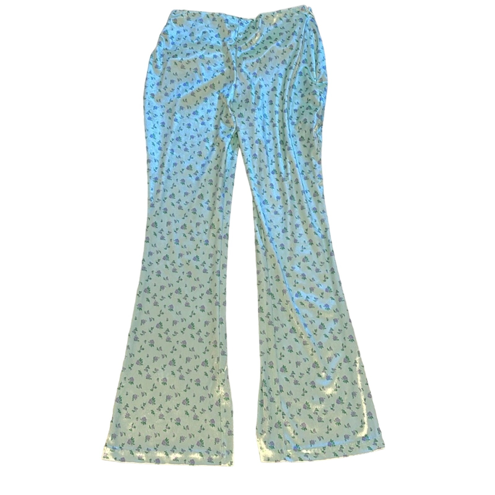 sorry by petra collins floral velvet blue pants
