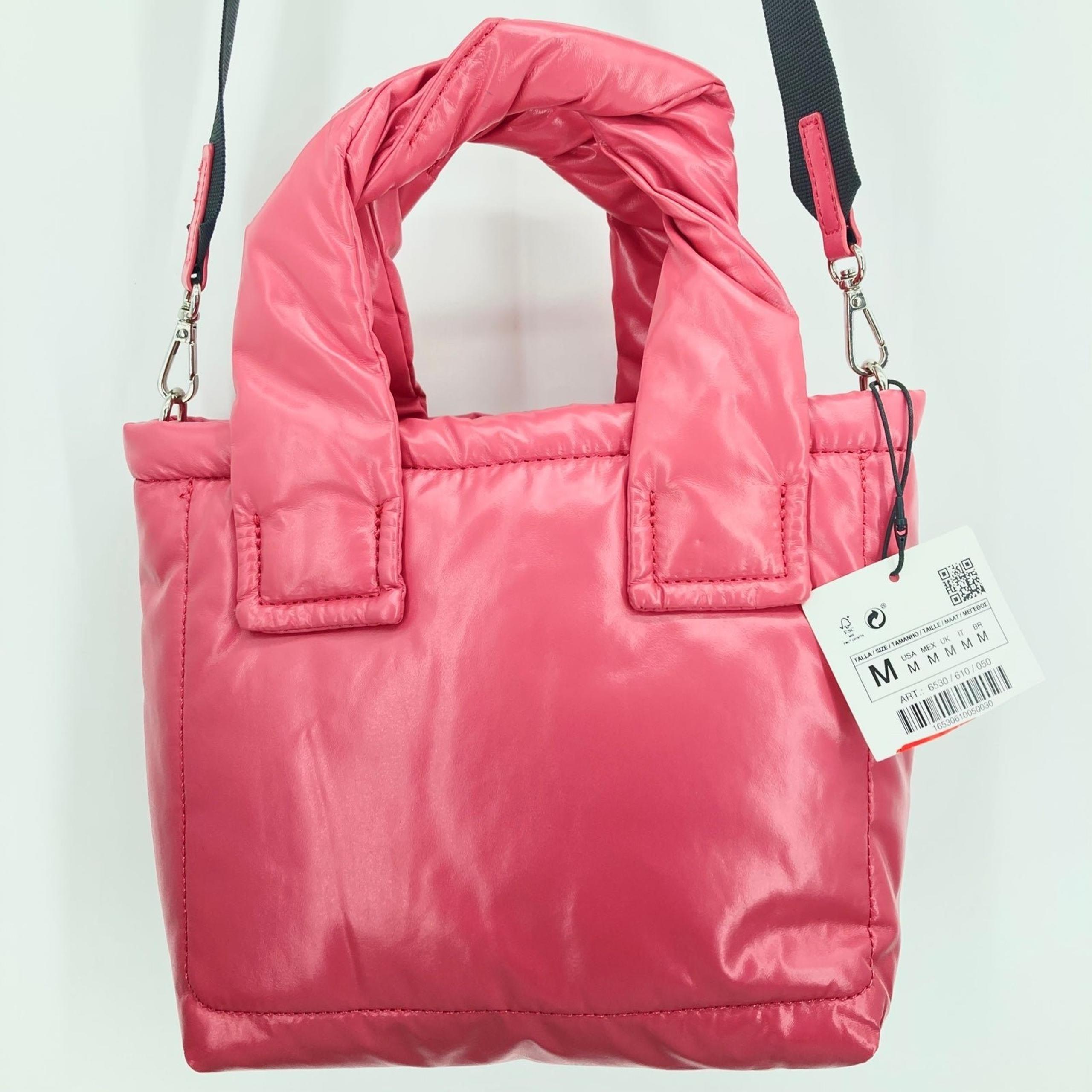 Zara Women’s Quilted Coral Crossbody Bag Size Small