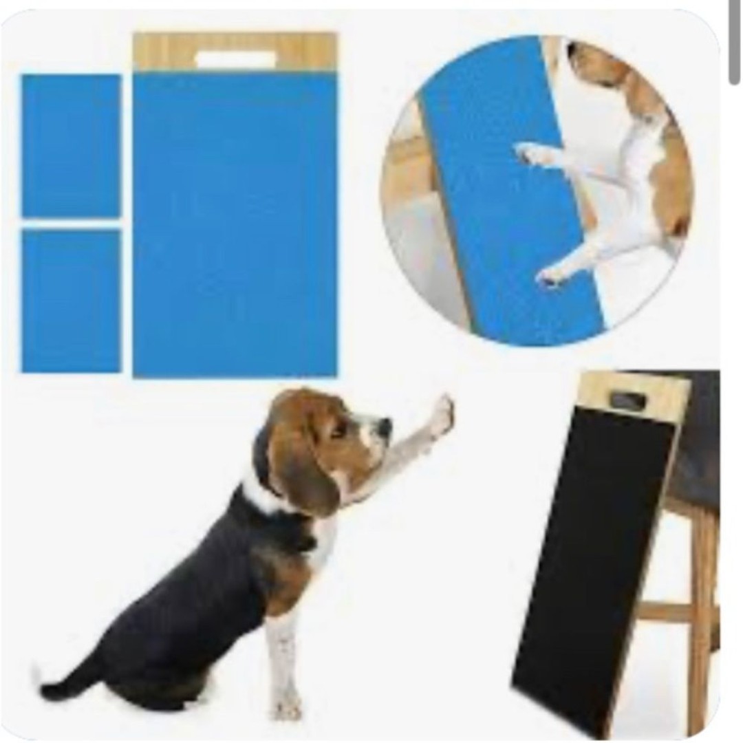 Dog Scratch Pad Nail File Scratching Board Wooden 14.6 x 8.7Inches Dog Cats Blue