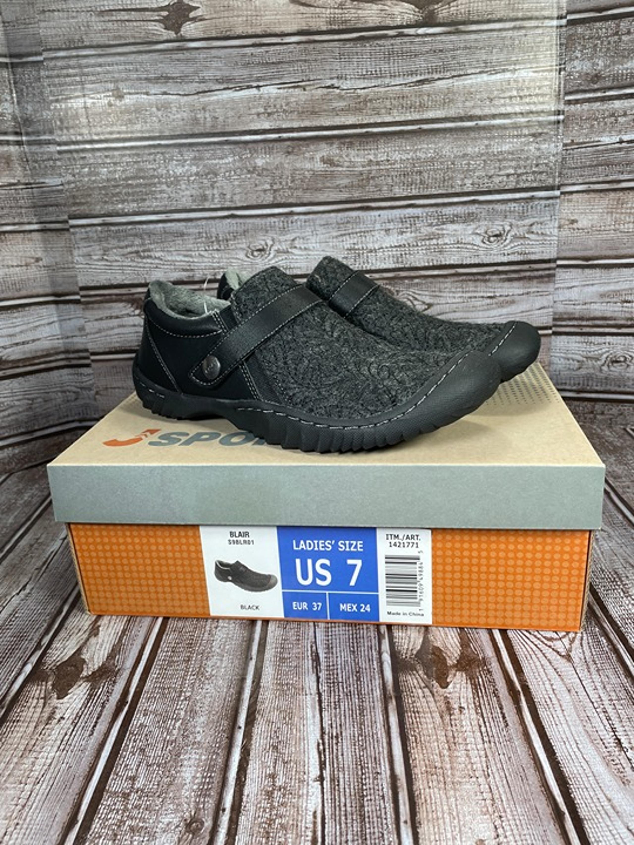 Jsport By Jambu Blair Womens 7 Black Slip-On Fleece Winter Traction Clogs Shoes