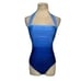 Roidal Brasil Blue Ombre Ruched Bandeau One Piece Swimsuit size 8