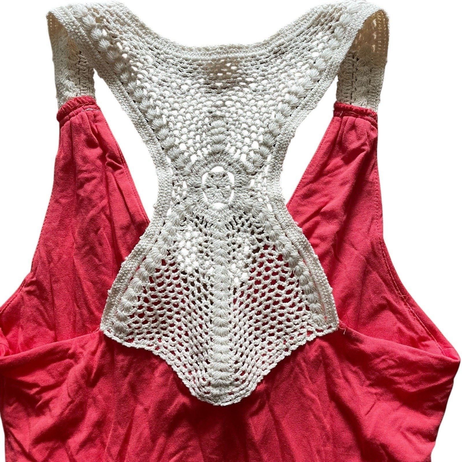 L Space Women's Beach Resort Summer Crochet Back Maxi Cut Out Dress Swim Cover M