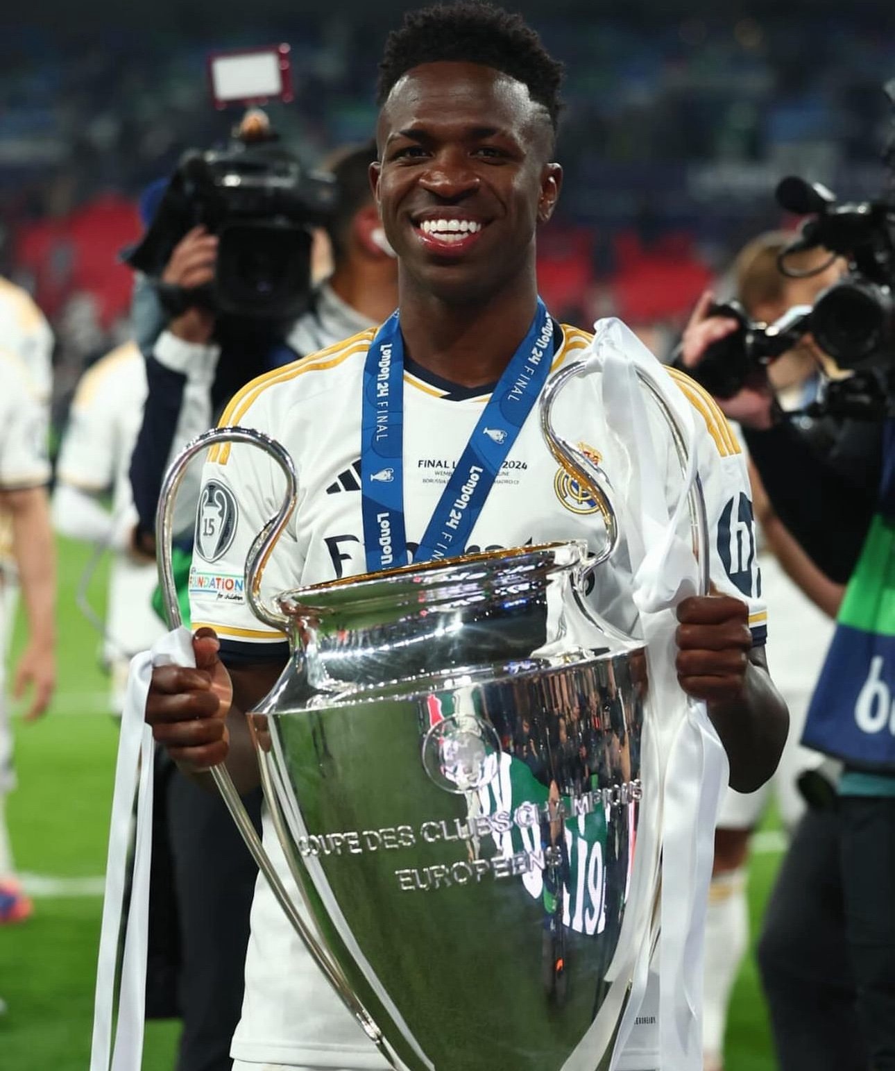 #Vini JR. 7 Real Madrid 2024 Adidas UEFA UCL Final vs Dortmund