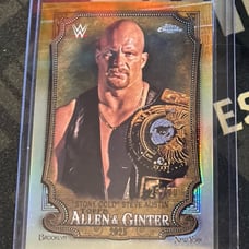 WWE Stone Cold Steve Austin Topps Chrome 2025 Allen And Ginter Gold #’d 29/50
