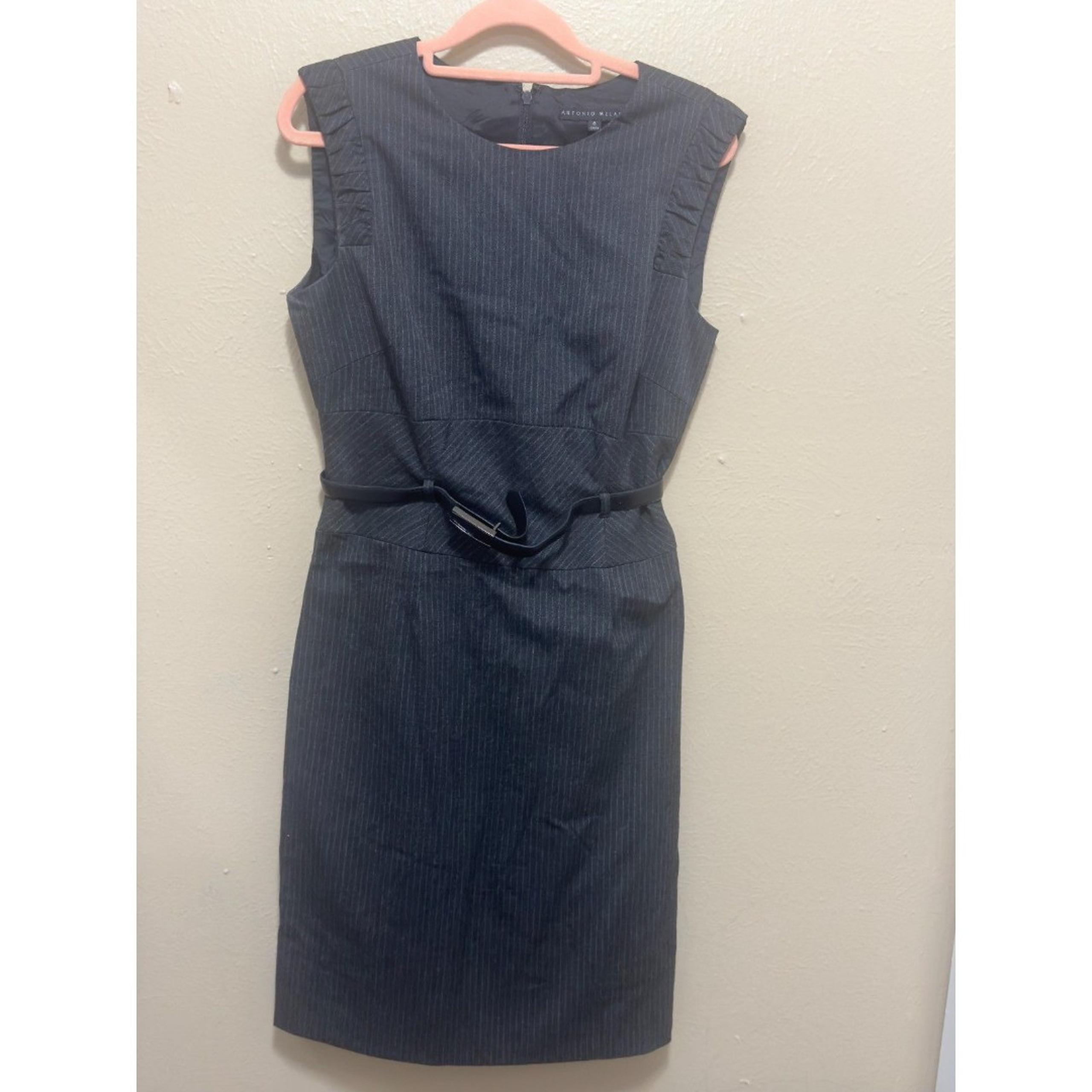Antonio Melani Women’s Size 8 Black & Grey Sheath Dress Business Casual Workwear