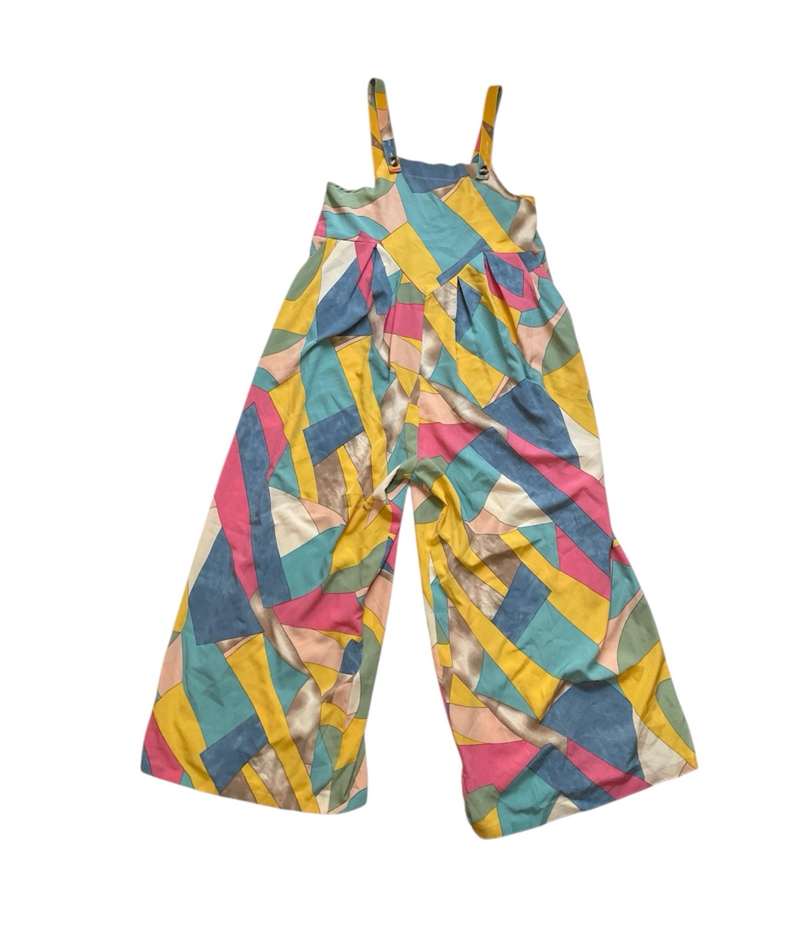 SHEIN colorblock colorful pastel cute spring summer oversized slouchy overalls