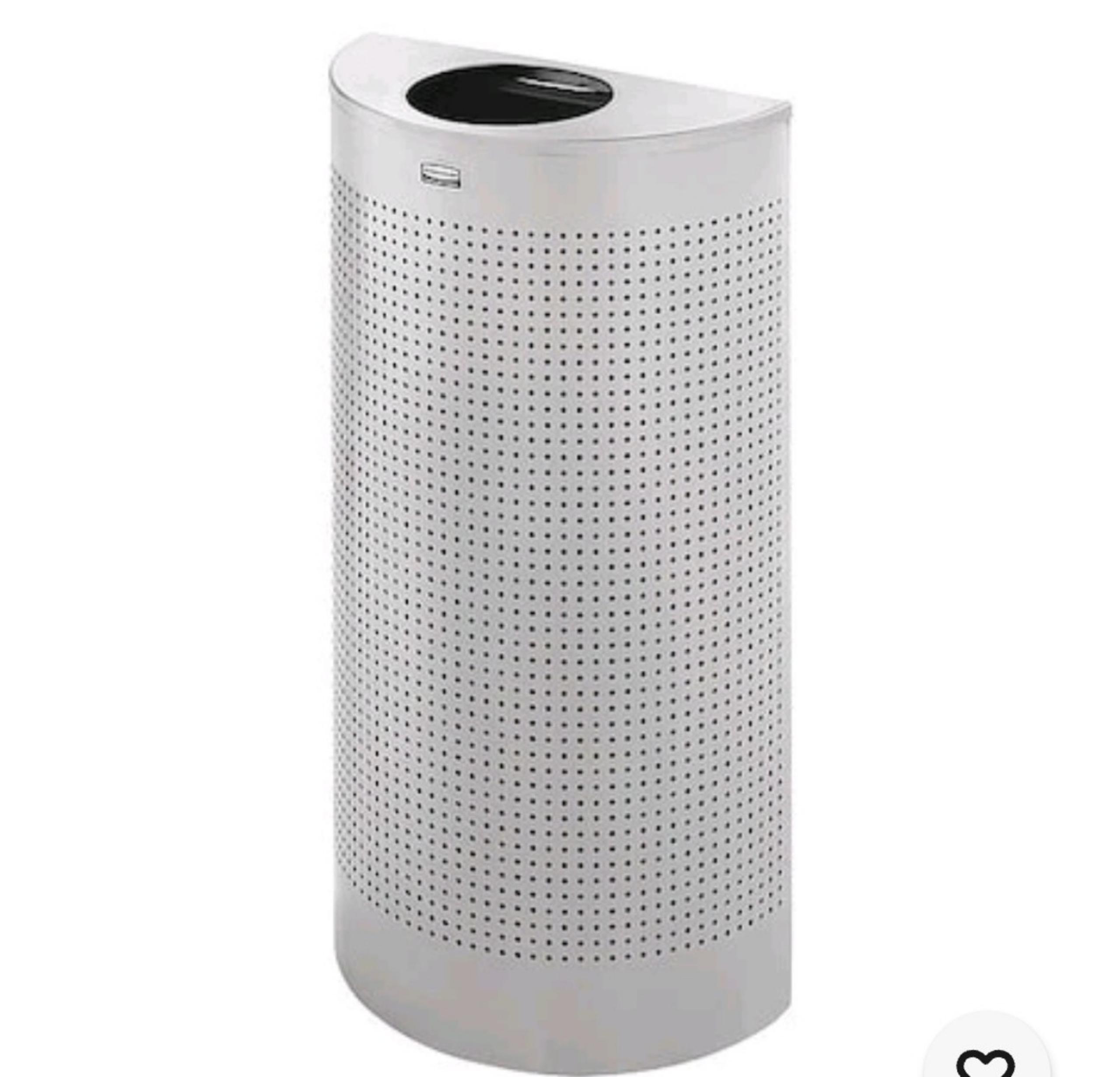 Rubbermaid Commercial Products Half Rounds Metal Trash Can, Open Top, 12 GAL